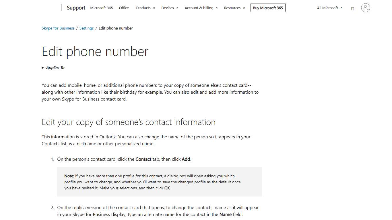 Edit phone number - Microsoft Support